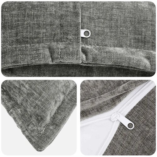  Presvlaka za jastuk 12 kom. HOUTEN Tamnosiva 50 x 50 cm - Tamnosiva 50 x 50 cm 12 Slike