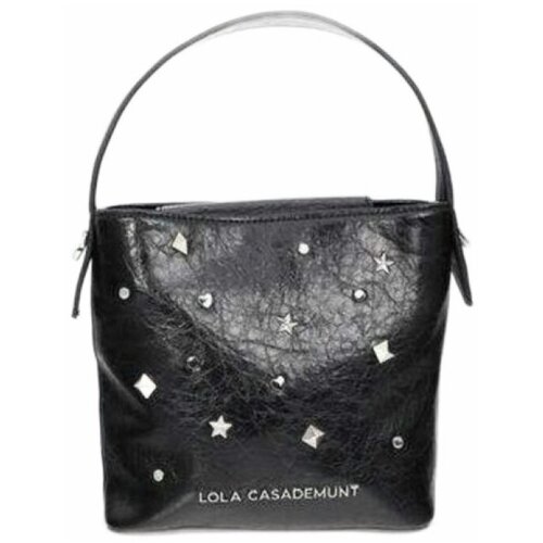 Lola Casademunt Torbe Star And Heart Studded Shoulder Bag Črna Slike