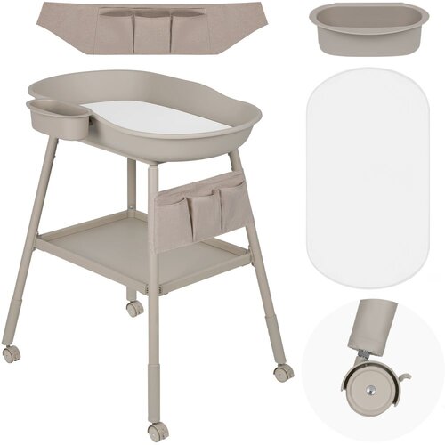 Lionelo Rosie stol za prematanje s podlogom, beige sand Slike