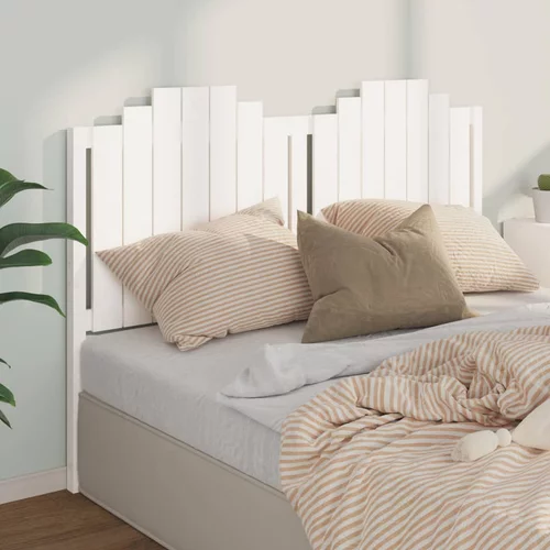  Uzglavlje za krevet bijelo 156 x 4 x 110 cm od masivne borovine