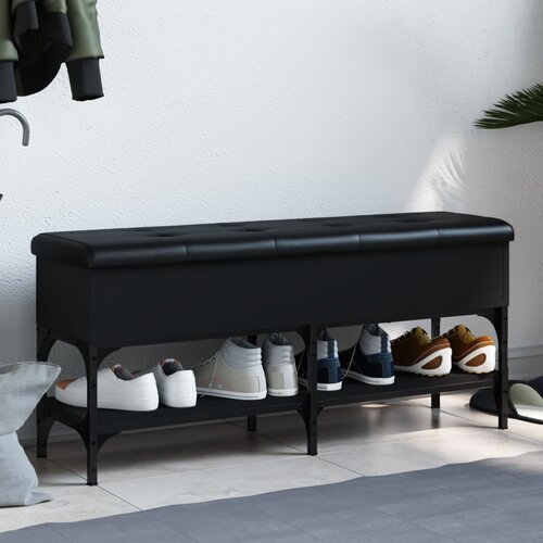 vidaXL Klupa za cipele crna 102x32x45 cm od konstruiranog drva Cijene