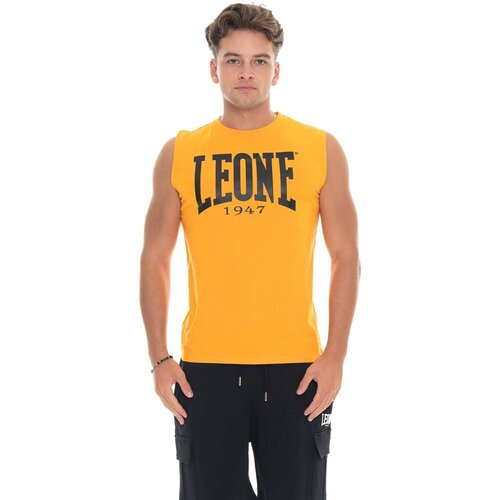 Leone 1947 Majice brez rokavov Man T-Shirt Sleeveless Big Logo Rumena Cene