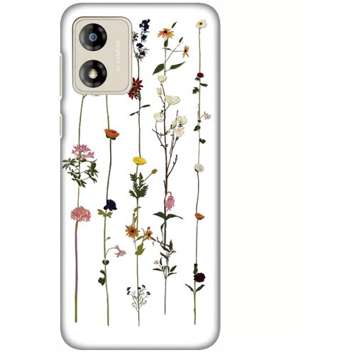 Teracell silikonska maska za Motorola Moto E13 Flower Print Skin bela Slike