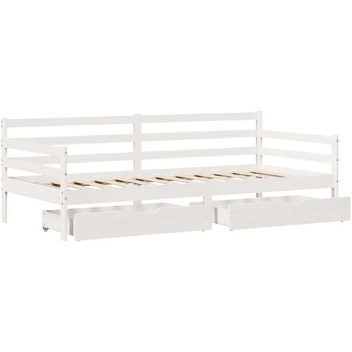 VidaXL Dnevni krevet s ladicama bez madraca 90x200 cm masivno drvo Slike