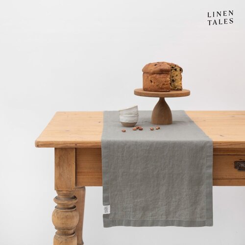 Linen Tales Lanen namizni tekač 40x200 cm Khaki – Cene