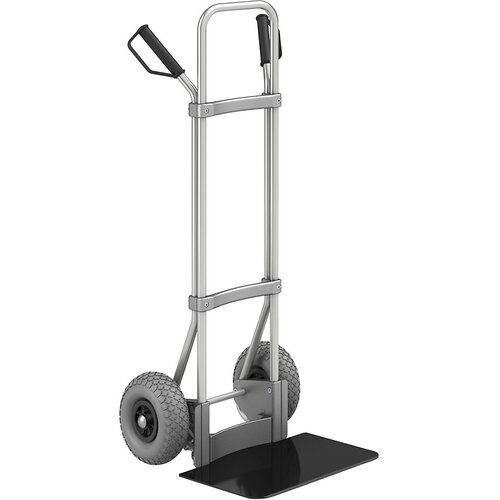 eurokraft pro aluminijast voziček za prevoz vreč, nakladalna površina šxg 450 x 350 mm, črne barve, pu-kolesa Cene