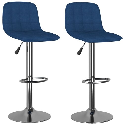 vidaXL Barski stolčki 2 kosa modro blago, (20968354) Cene