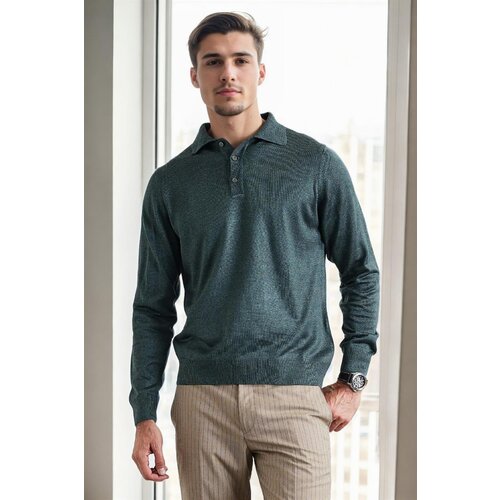 Dewberry 28296 Polo Neck Mens Knit Sweater-NEFTİ Slike