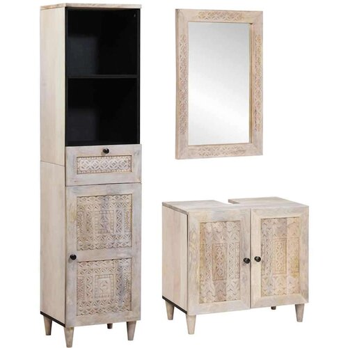 vidaXL Set namještaja za kupaonicu Zidne 3 pcs Bijelo 38 x 33 x 160 cm Cene