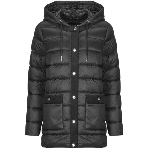 Michael Kors HOODED LONGLINE PACKABLE W CORDUROY TRIM Crna Slike