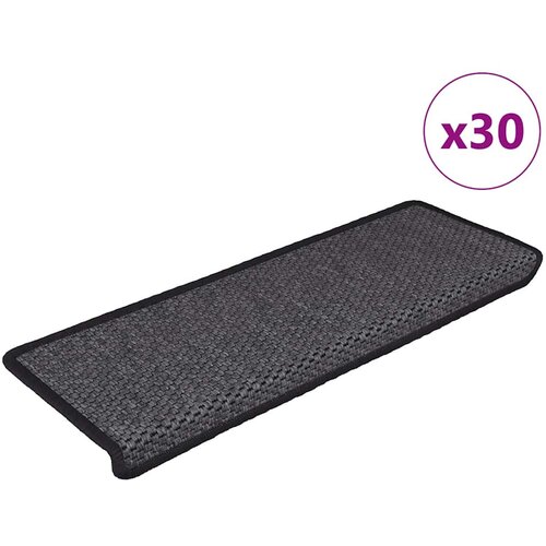 vidaXL Samolepilne preproge za stopnice sisal 30kosov 65x21x4cm antra. Cene
