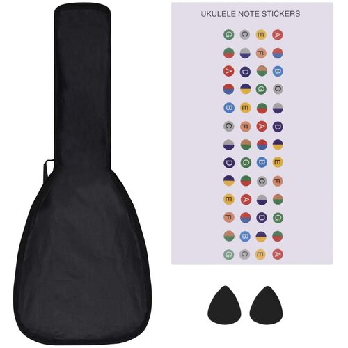 VidaXL Set dječjeg ukulelea Soprano s torbom crni 23 &amp;quot; Slike