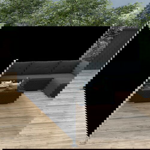 VidaXL uvlačiva bočna tenda 100 x 1000 cm crna Slike
