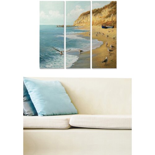 Wallity MDF112022528 Multicolor Decorative MDF Painting (3 Pieces) Cene