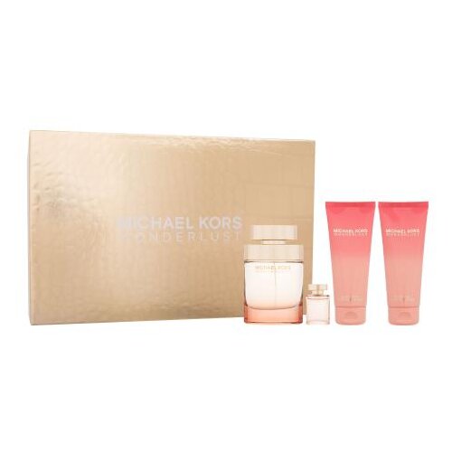 Michael Kors Wonderlust Set parfemska voda 100 ml + parfemska voda 4 ml + gel za tu&scaron;iranje 100 ml + losion za tijelo 100 ml za ženske Cijene