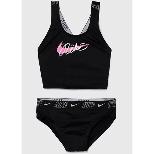 Nike Kids Dječji dvodijelni kupaći kostim LOGO TAPE boja: crna