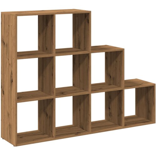  Pregrada/regal za knjige 3 razina hrast 137,5x29x103,5cm drveni Slike
