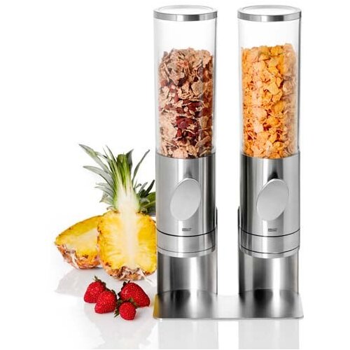 Adhoc Deposito Duo Countertop food dispenser 1.5 L Stainless steel, Transparent Slike