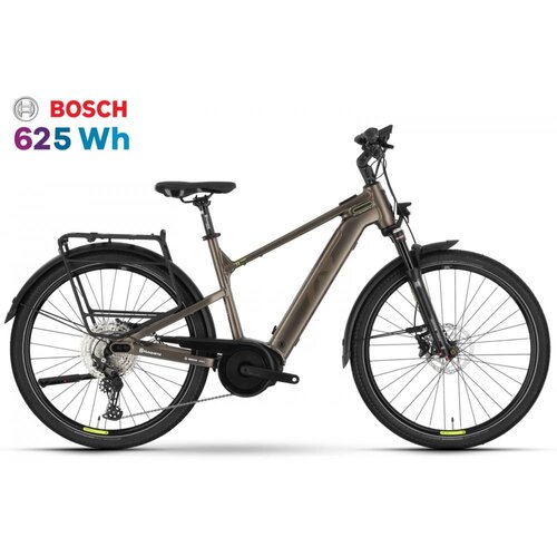  E-bike TOURER T2 Black Matt-Olive / Bosch Performance 75 Nm, 625Wh - M Slike
