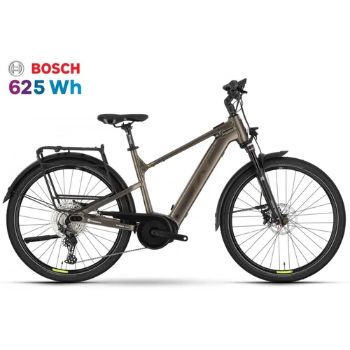  E-bike TOURER T2 Black Matt-Olive / Bosch Performance 75 Nm, 625Wh - M