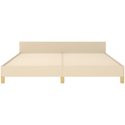  Okvir za krevet bez madraca krem 180 x 200 cm od tkanine Slike