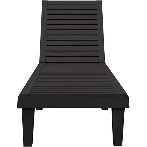  Ležaljke za sunčanje 2 kom crne 155x58x83 cm od polipropilena Slike
