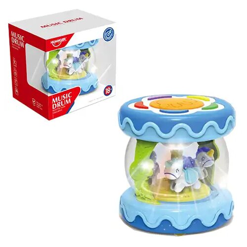 Magic Toys Namizni vrtiljak s svetlobnimi in zvočnimi efekti v modri barvi Cene
