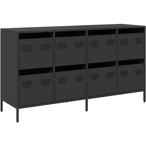 Maison Chic Komoda - Predalnik črna 135x39x73,5 cm hladno valjano jeklo, (21718214) Slike