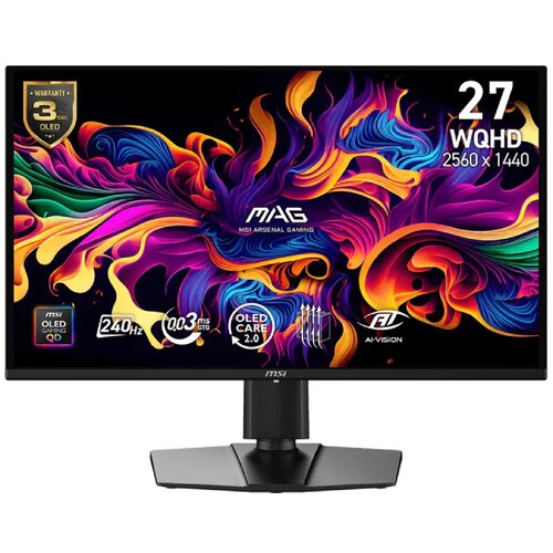 MSI Zaslon MAG 274QP QD-OLED X24 27" / WQHD / 240Hz / 0,03 ms (GTG) (črn) - nastavljiv po vi&scaron;ini Cene