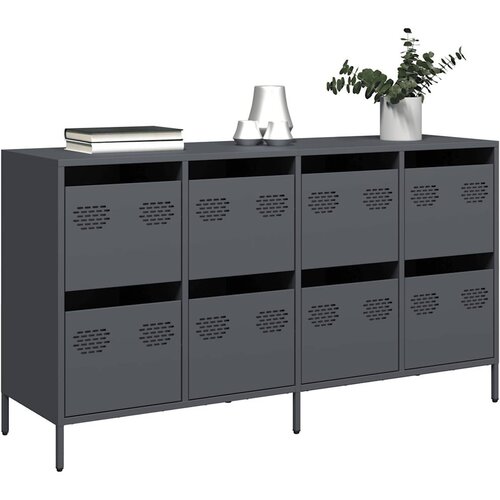  Komoda antracit 135x39x73,5 cm hladno valjani čelik Cijene