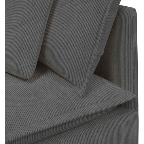  Modularna sofa Kutni modul s jastucima tamno siva 100 cm Slike
