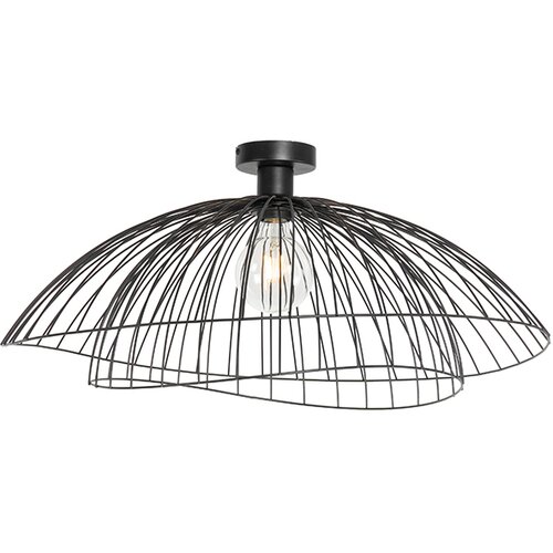 QAZQA Dizajn stropna svetilka črna 60 cm - Pua Slike