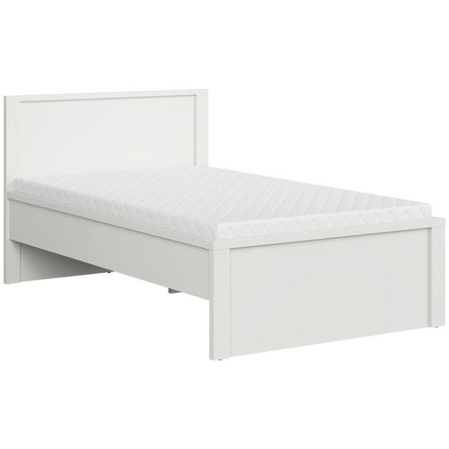 MID.YOU postelja 120 cm x 200 cm , leseni material bela Slike