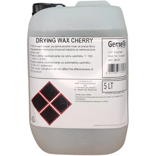 Gemelli 5l drying wax cherry ( 000335 ) Cene