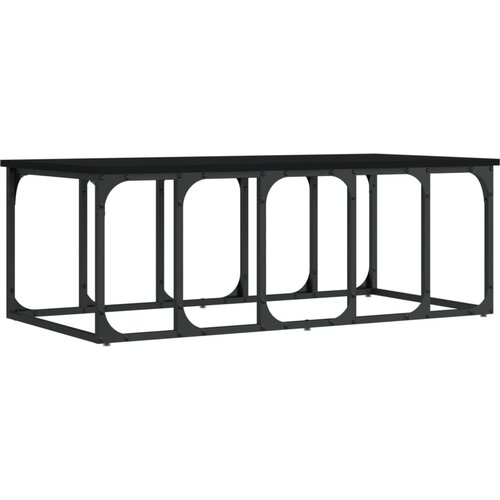 Maison Chic Klubska mizica - kavna mizica - Nizka mizica črna 100x50x35,5 cm inženirski les, (21753949) Cene