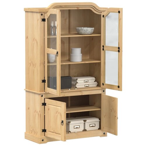 vidaXL Vitrina sa staklom Corona 103 5 x 42 x 180 cm masivna borovina Cijene