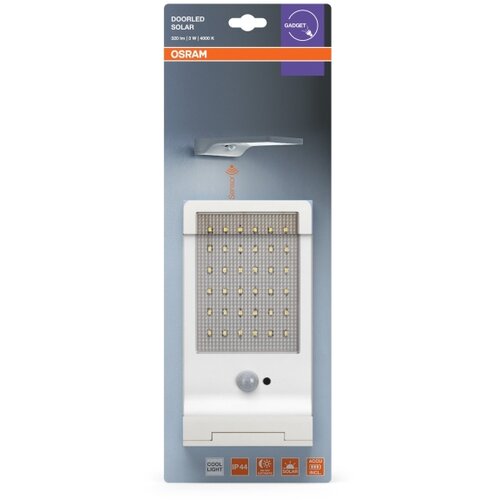 Osram Solarna zunanja stenska svetilka Basic (3 W, Do x &amp;Scaron; x V: 19,2 x 11 x 3 cm, Srebrna, IP44, 320 lm) Slike