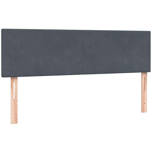 VidaXL Krevet s oprugama i madracem tamnosivi 160x210 cm bar&amp;scaron;unasti Slike