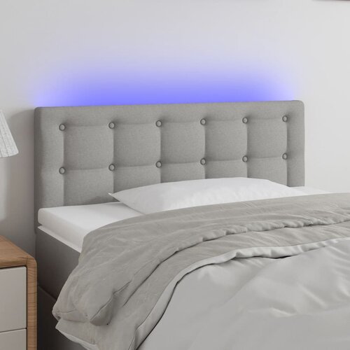  LED uzglavlje svjetlosivo 100x5x78/88 cm od tkanine Cijene