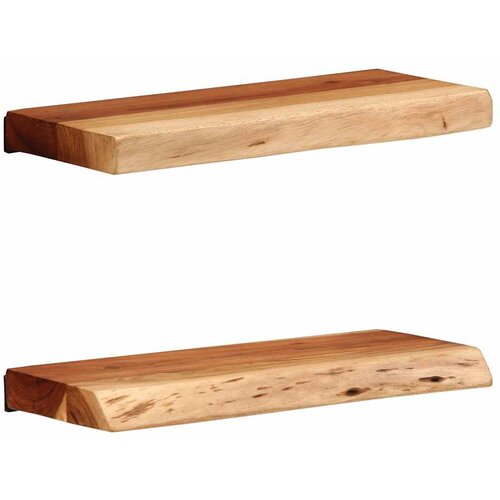 VidaXL Zidne police 2 kom 40x20x3,5 cm od masivnog bagremovog drva Slike