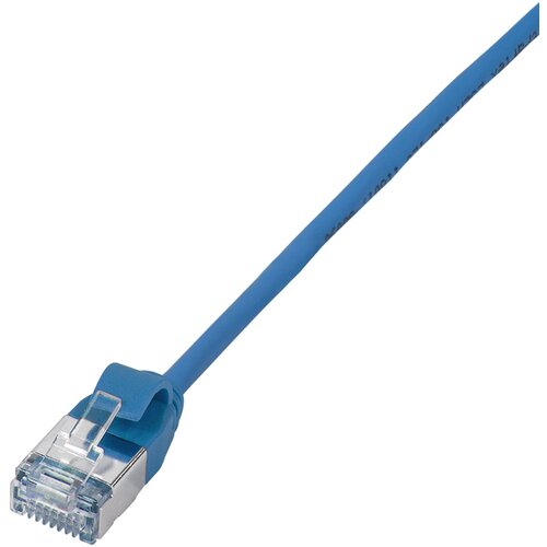 Logilink CQ9016S RJ45 omrežni kabel CAT6a U/FTP 0.3 m modra izjemno tanek, ognjevaren, prilagodljiv, za&scaron;čita iz folije, brez halogena, z za&scaron;čitnim zap, (20416796) Cene