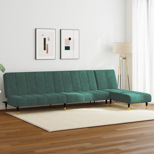 vidaXL 2-dijelni set sofa tamnozeleni baršunasti Cijene