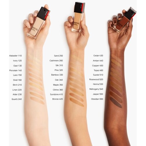 Shiseido Synchro Skin Radiant Lifting Foundation posvjetljujući lifting puder SPF 30 nijansa 520 Rosewood 30 ml Slike