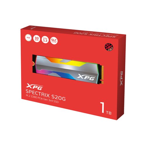 Adata 1TB M.2 PCIe Gen3 x4 XPG SPECTRIX S20G RGB ASPECTRIXS20G-1T-C ssd Slike