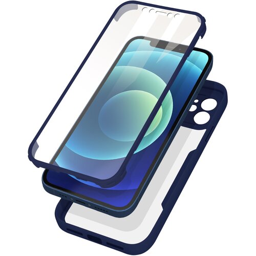 AVIZAR Ovitek iPhone 12, zadnji del iz pleksiglasa z modr obroba, (20616852) Cene
