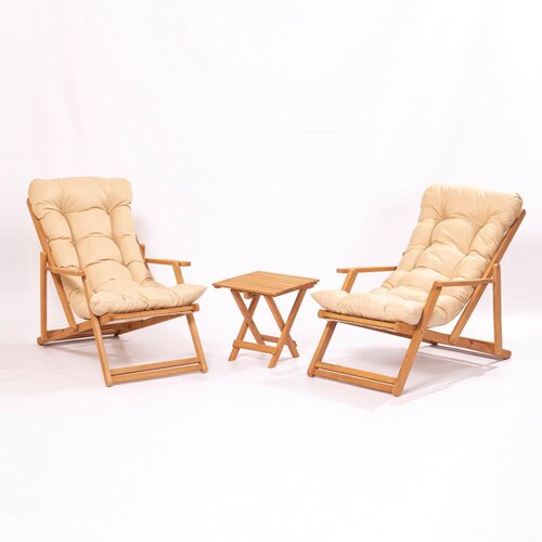 Hanah home Set vrtnih stolova i stolica (3 komada), smeđakrema boja Cijene