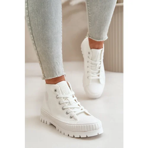 Big Star Women's sneakers with ankle choke white