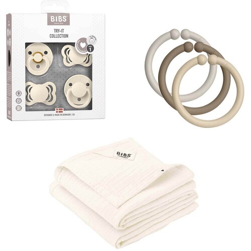 Bibs darilni set newborn ivory Cene