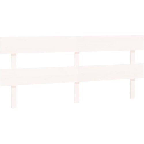 Maison Chic posteljno vzglavje - vzglavna omarica - nočna omarica belo 184x3x81 cm trdna borovina, (21705775) Slike