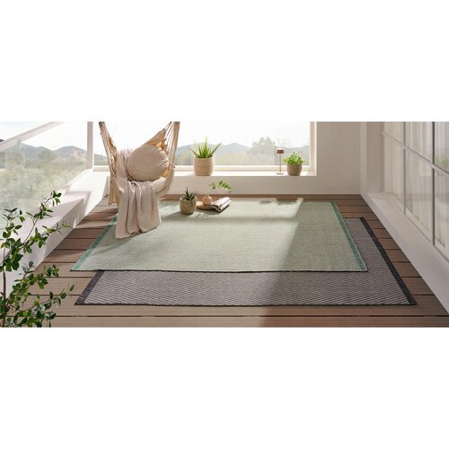 Ambia Garden PREPROGA ZA ZUNANJO UPORABO 120/170 cm tkano siva, črna Slike
